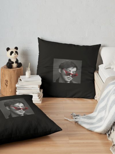 Joji Red Glasses Throw Pillow Official Joji Merch