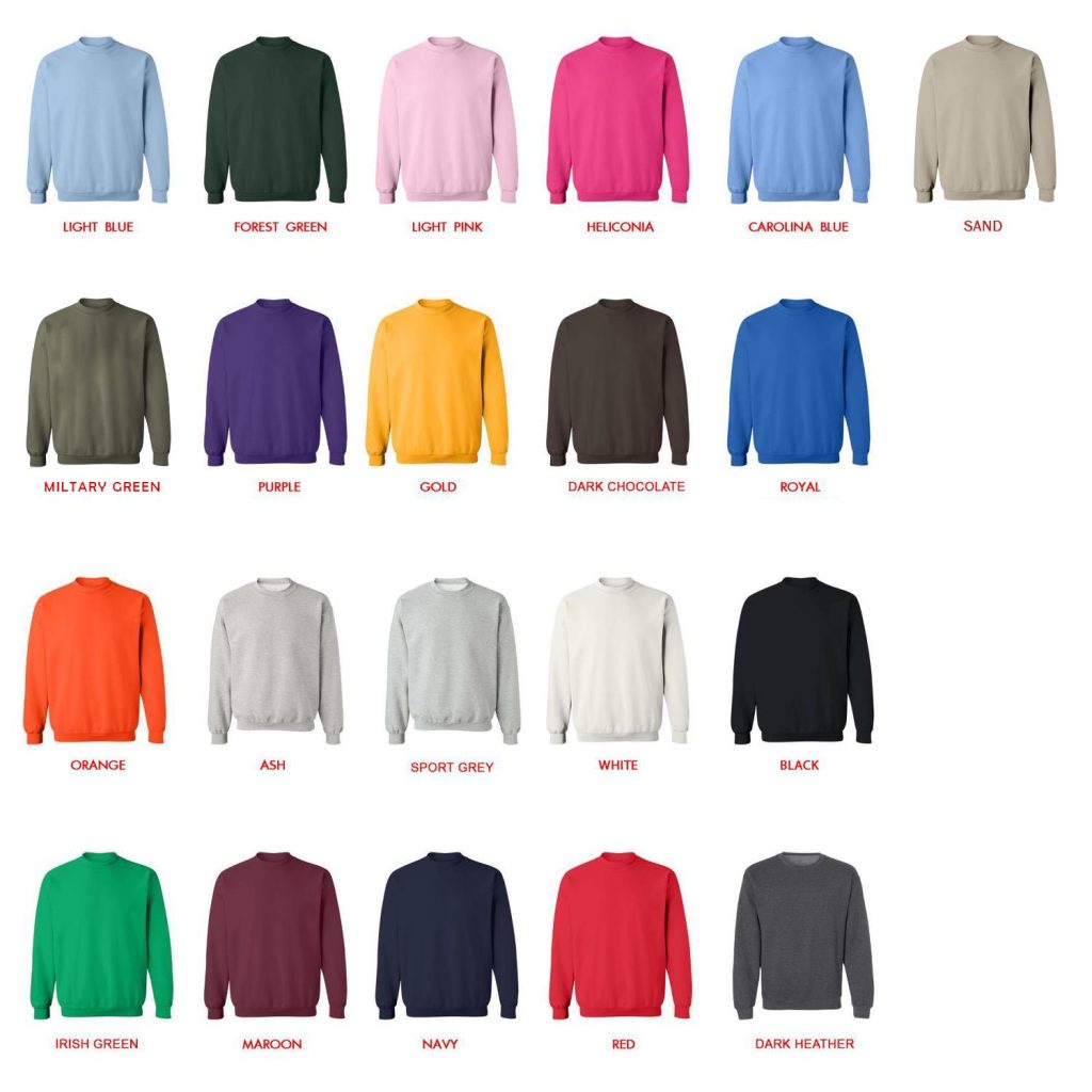 sweatshirt color chart - Joji Merchandise